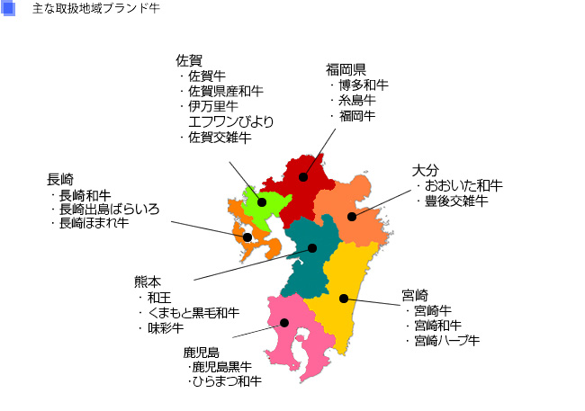 主な取扱地域ブランド牛